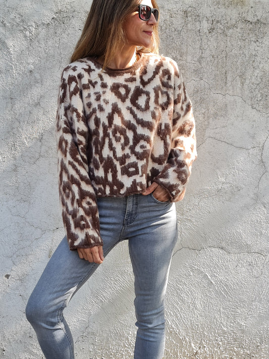 SWEATER BEGOÑA CAFE/CREMA.