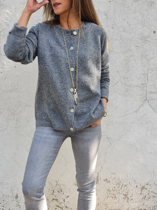 CHALECO JACINTA GRIS.