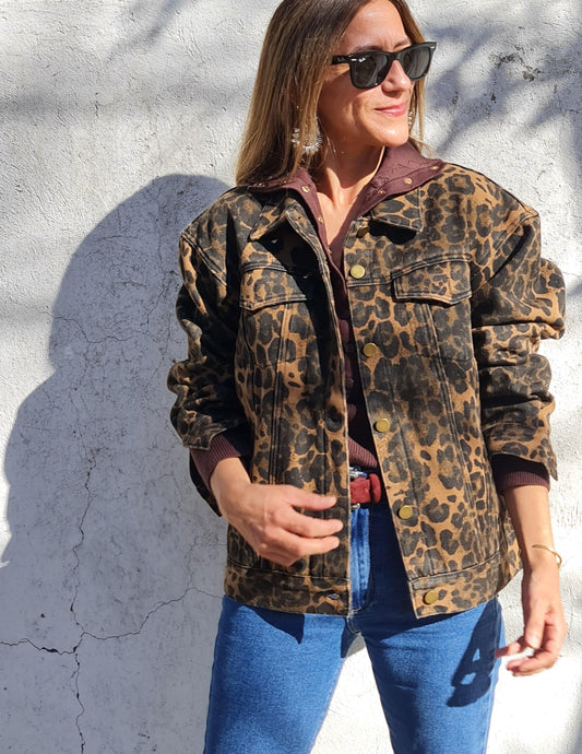 CHAQUETA JEANS PRINT. - Quemepongo