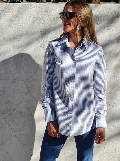 BLUSA PIA RAYADA. - Quemepongo