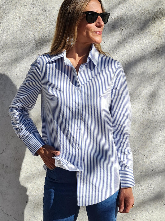 BLUSA PIA RAYADA. - Quemepongo