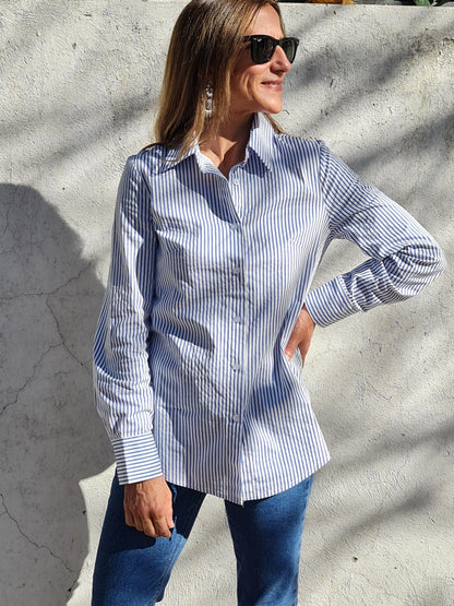 BLUSA PIA RAYADA. - Quemepongo