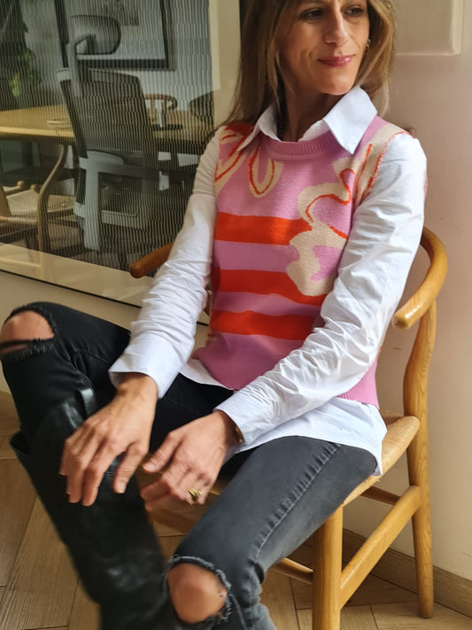 SWEATER AGATA ROSADO.