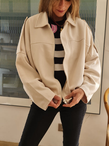 CHAQUETA RAMONA GAMUZA CRUDO.