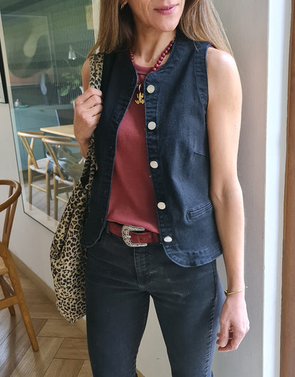 GILLET JEANS NEGRA.