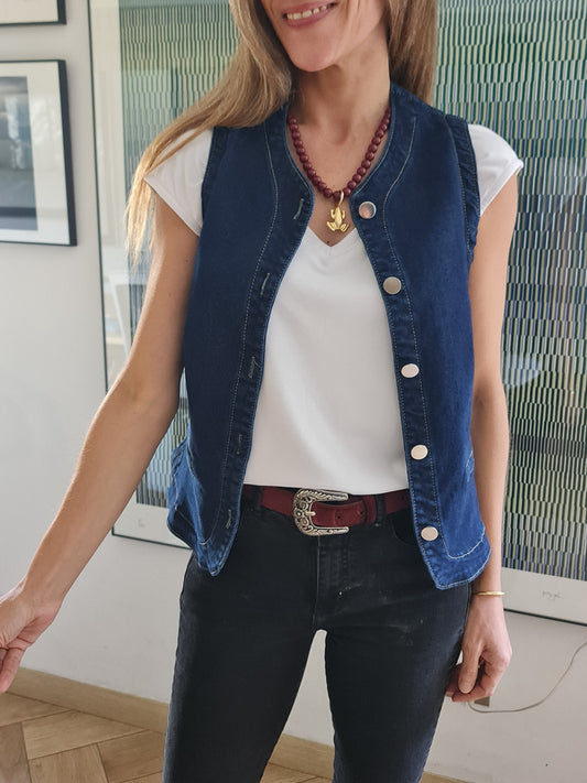 GILLET JEANS AZUL.