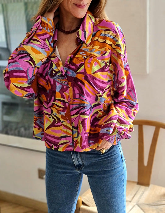 BLUSA PEPA FUCSIA.