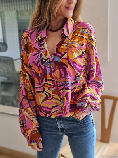 BLUSA PEPA FUCSIA.