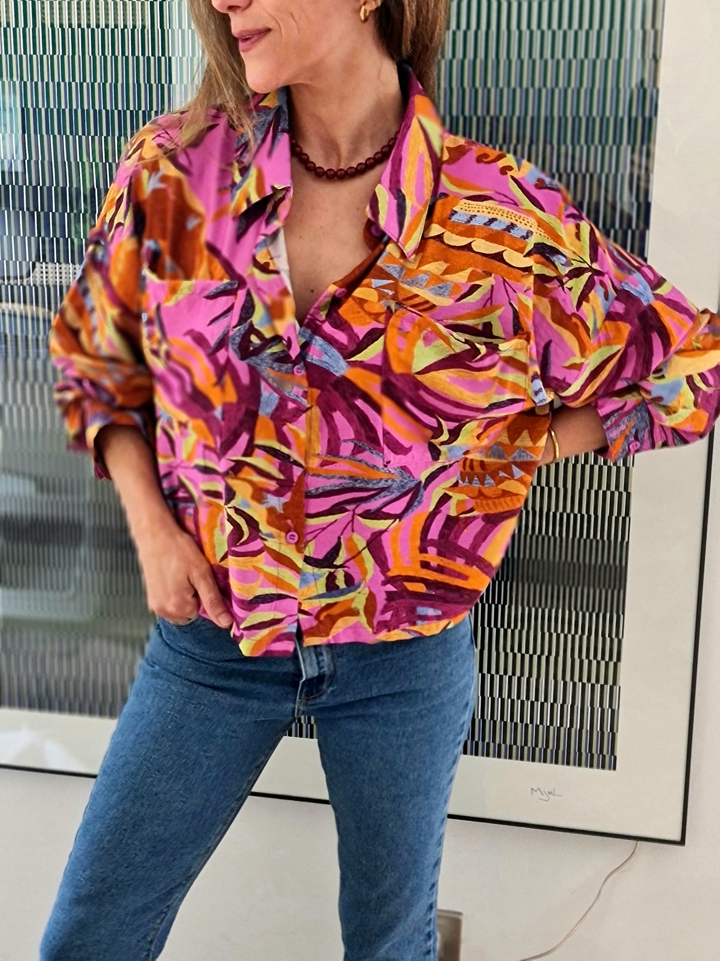 BLUSA PEPA FUCSIA.