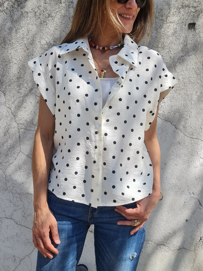 Blusa Lunares Negro
