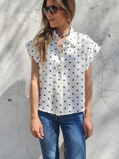 Blusa Lunares Negro