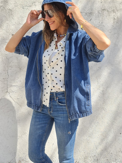 Blusa Lunares Negro