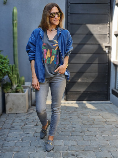 POLERA SAINT TROPEZ GRIS -10%DCTO.