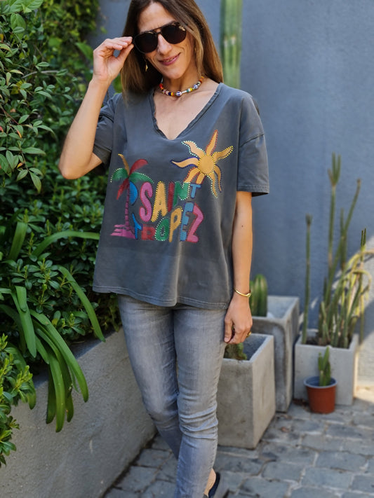 POLERA SAINT TROPEZ GRIS -10%DCTO.