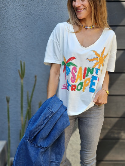 POLERA SAINT TROPEZ BLANCA -10% DCTO.
