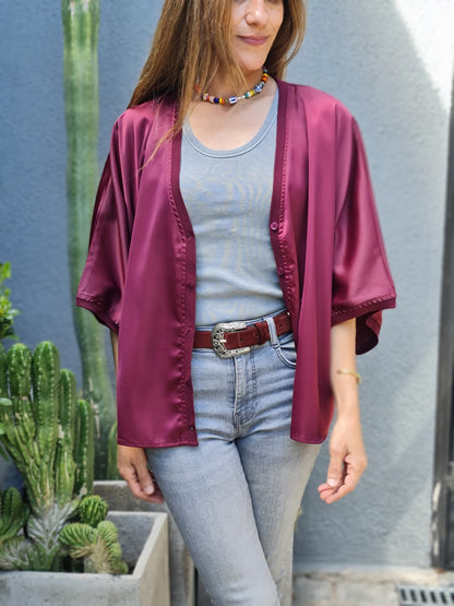 BLUSA / TAPADO  ROSARIO BURDEO 10% DE DCTO.