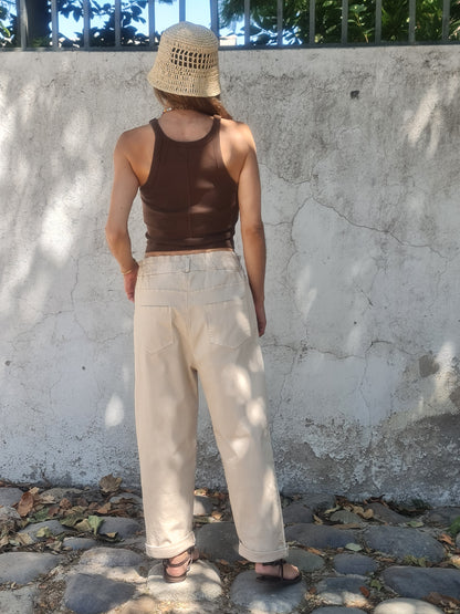 PANTALON INES BEIGE-30% DCTO.
