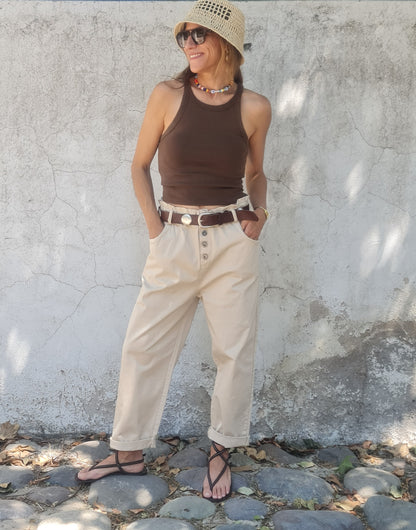 PANTALON INES BEIGE-30% DCTO.