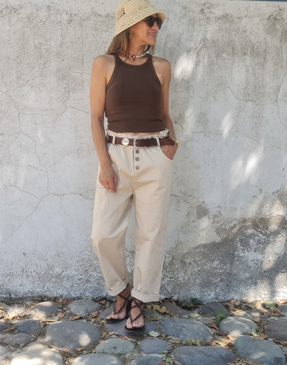 PANTALON INES BEIGE-30% DCTO.