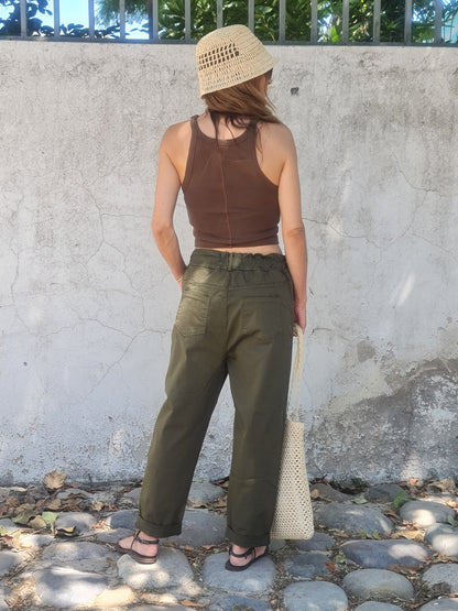 PANTALON INES VERDE MUSGO -30% DCTO.