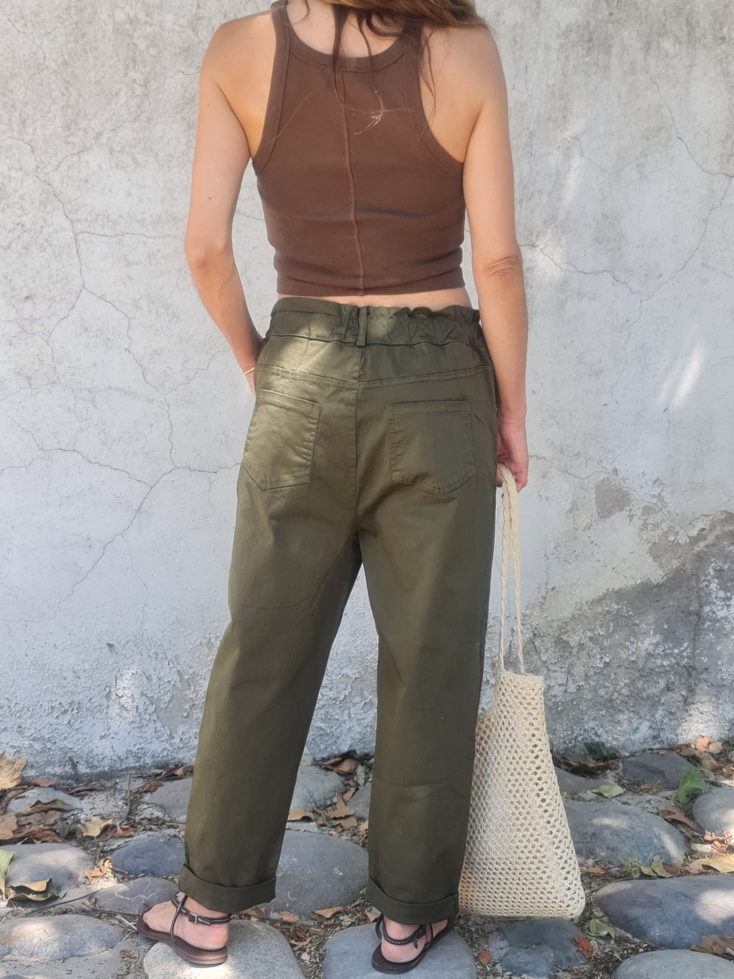 PANTALON INES VERDE MUSGO -30% DCTO.