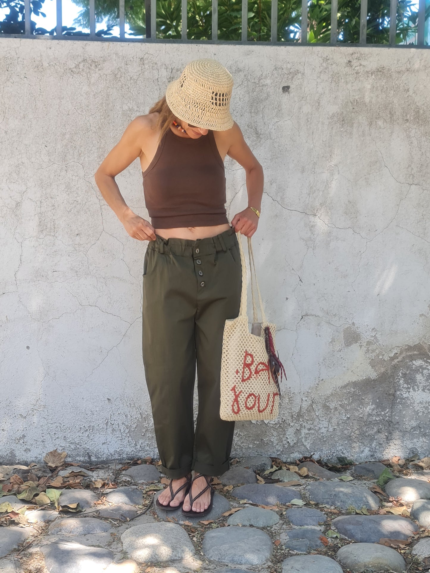 PANTALON INES VERDE MUSGO -30% DCTO.