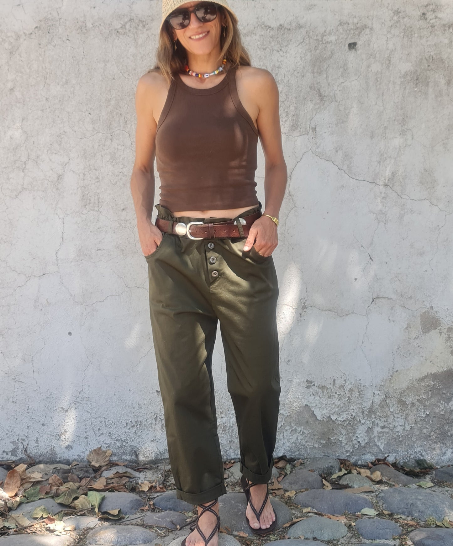 PANTALON INES VERDE MUSGO -30% DCTO.