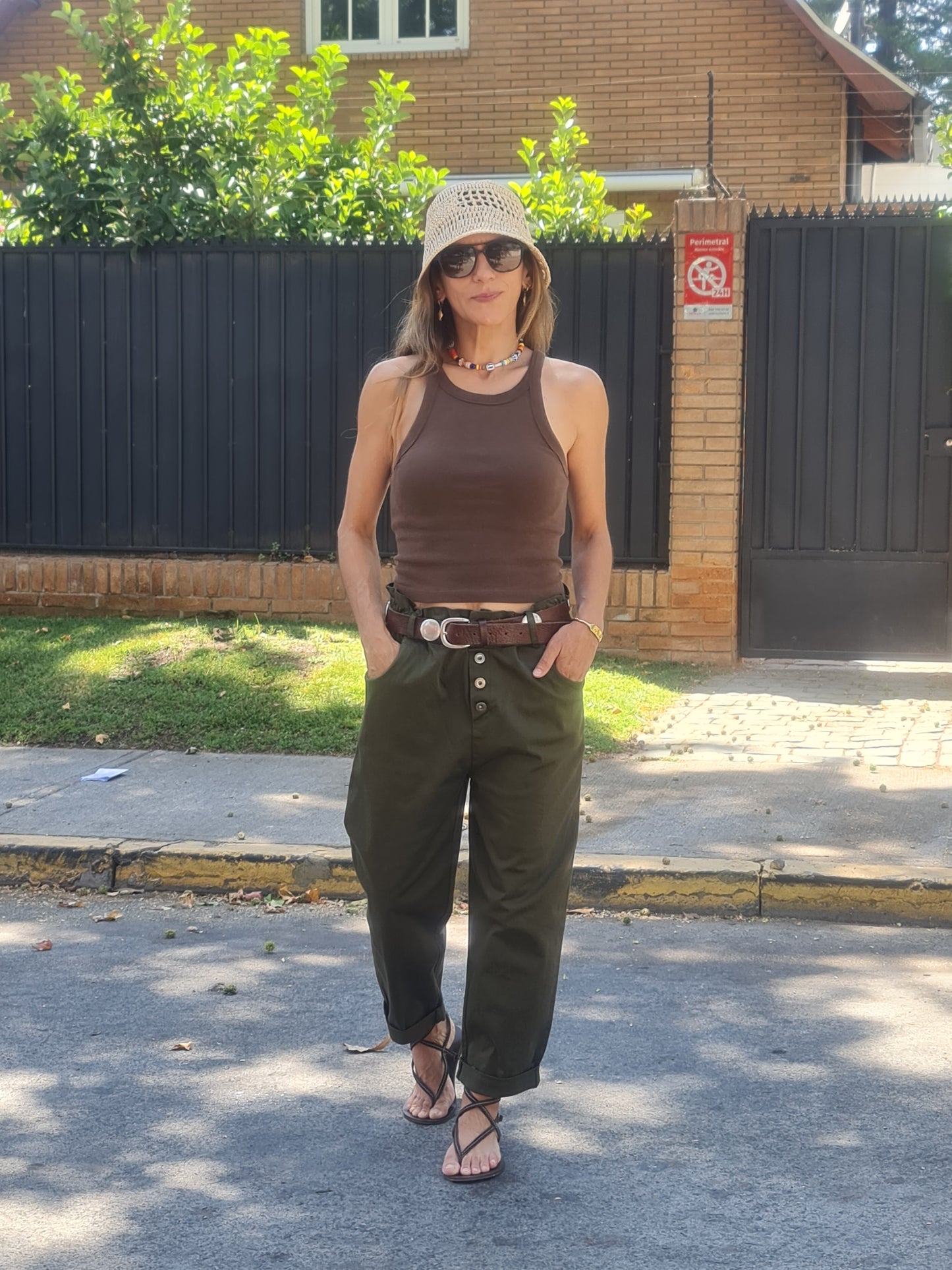 PANTALON INES VERDE MUSGO -30% DCTO.