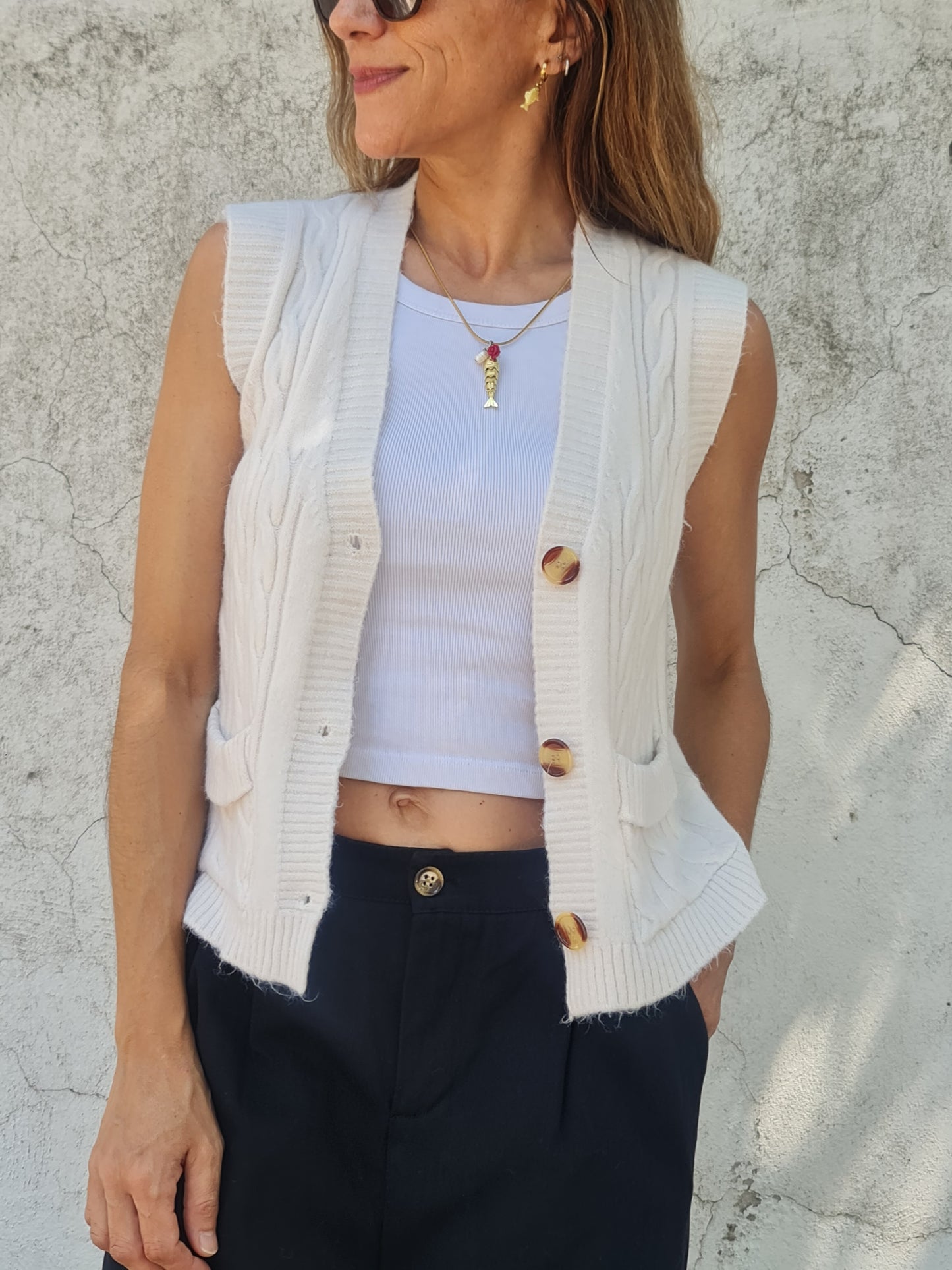 CHALECO SOFIA BLANCO INVIERNO- 25% DCTO.