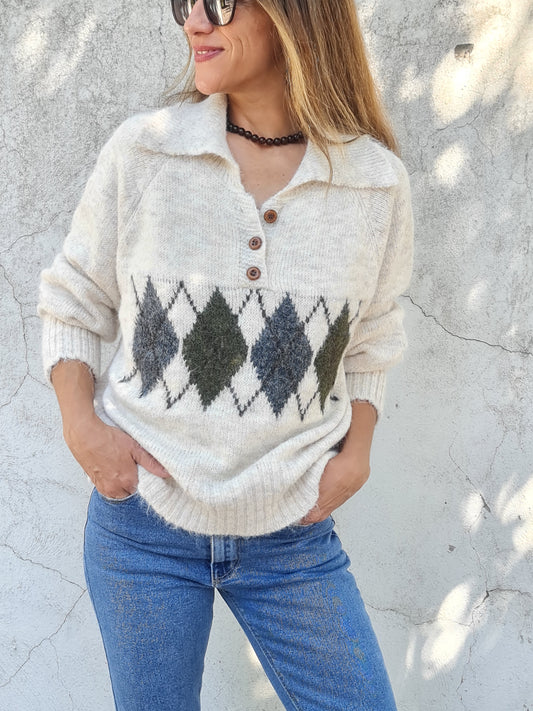 SWEATER BOMBAY CREMA -25% DCTO.