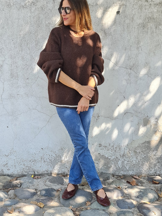 SWEATER BRUNA CHOCOLATE -25% DCTO.
