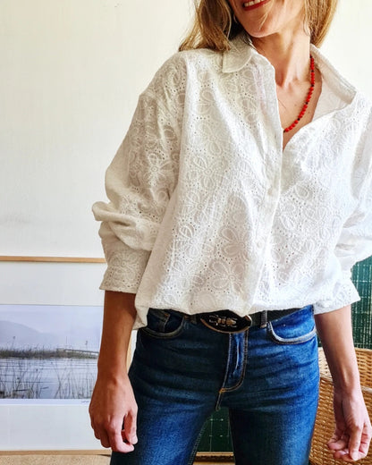 Blusa Broderie Blanca. - Quemepongotienda