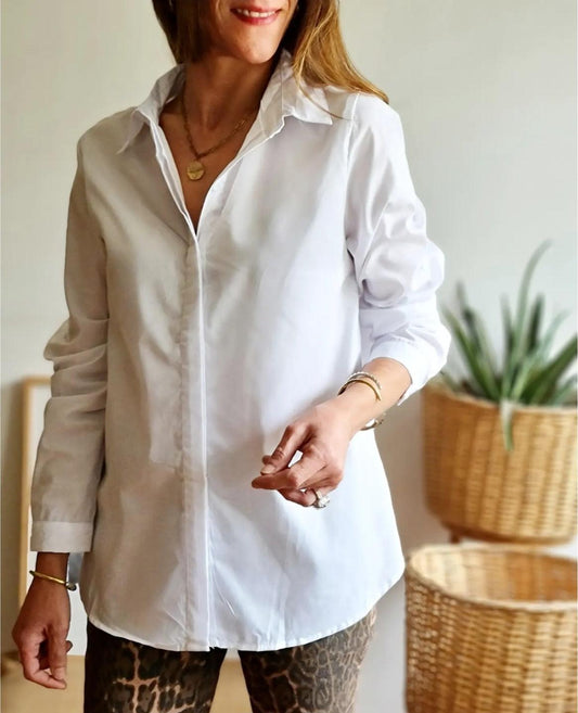 Camisa Olivia Blanca. - Quemepongotienda