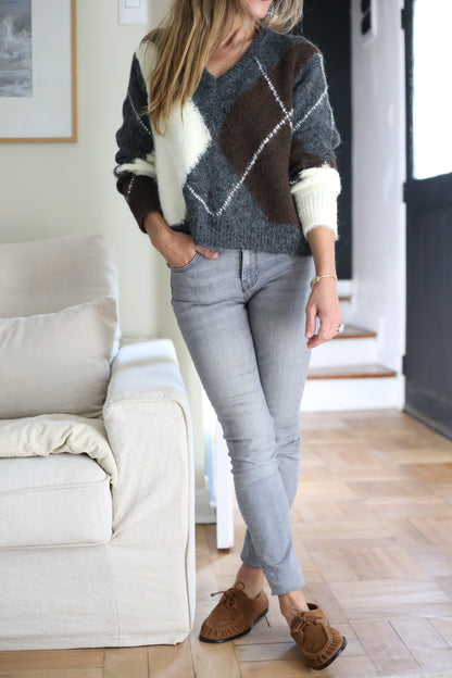SWEATER PENELOPE GRIS. - Quemepongo