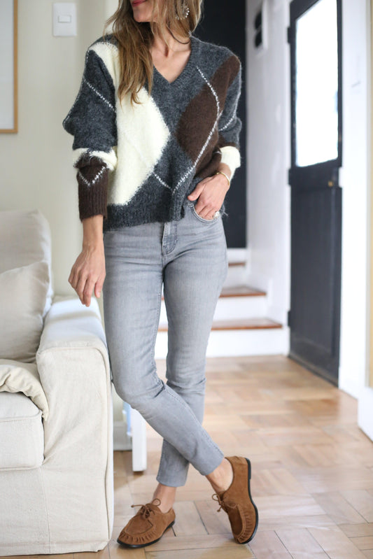 SWEATER PENELOPE GRIS. - Quemepongo