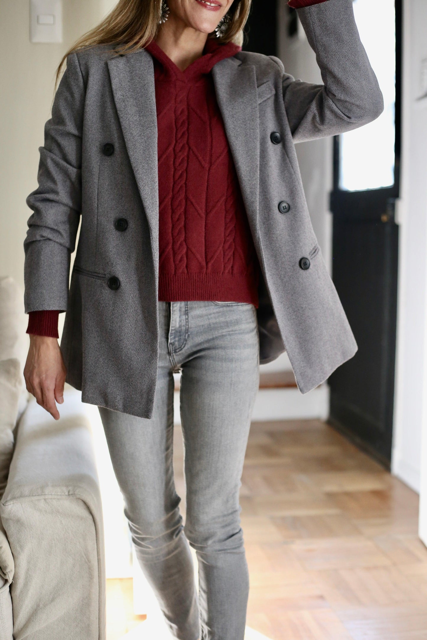 BLAZER GUSTAVA GRIS. - Quemepongo
