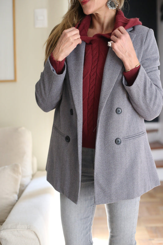 BLAZER GUSTAVA GRIS. - Quemepongo