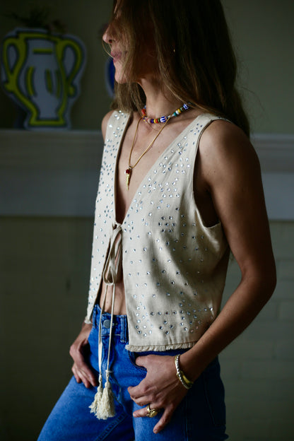 GILLET LINO BRILLO BEIGE -40% DE DCTO.