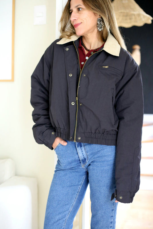 PARKA COTELE LUISA GRIS MARENGO.
