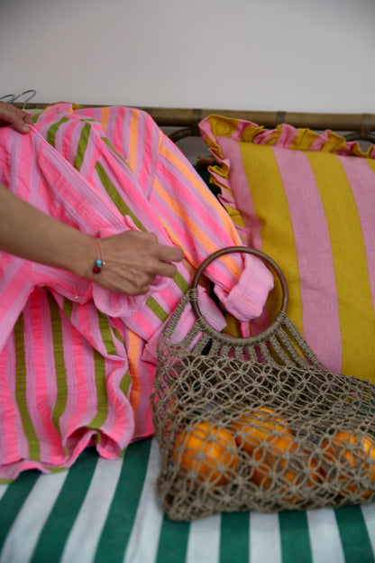 BLUSA AMAPOLA FUCSIA/ VERDE