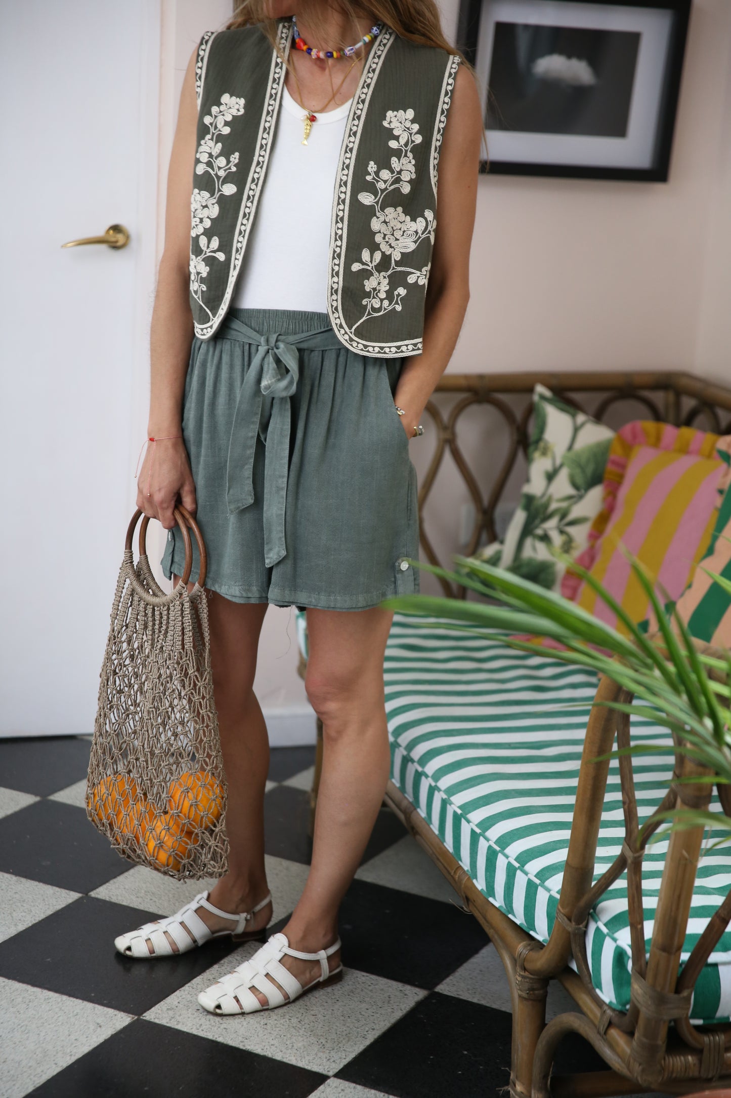 SHORT FRANCESCA VERDE MUSGO-15% DCTO.