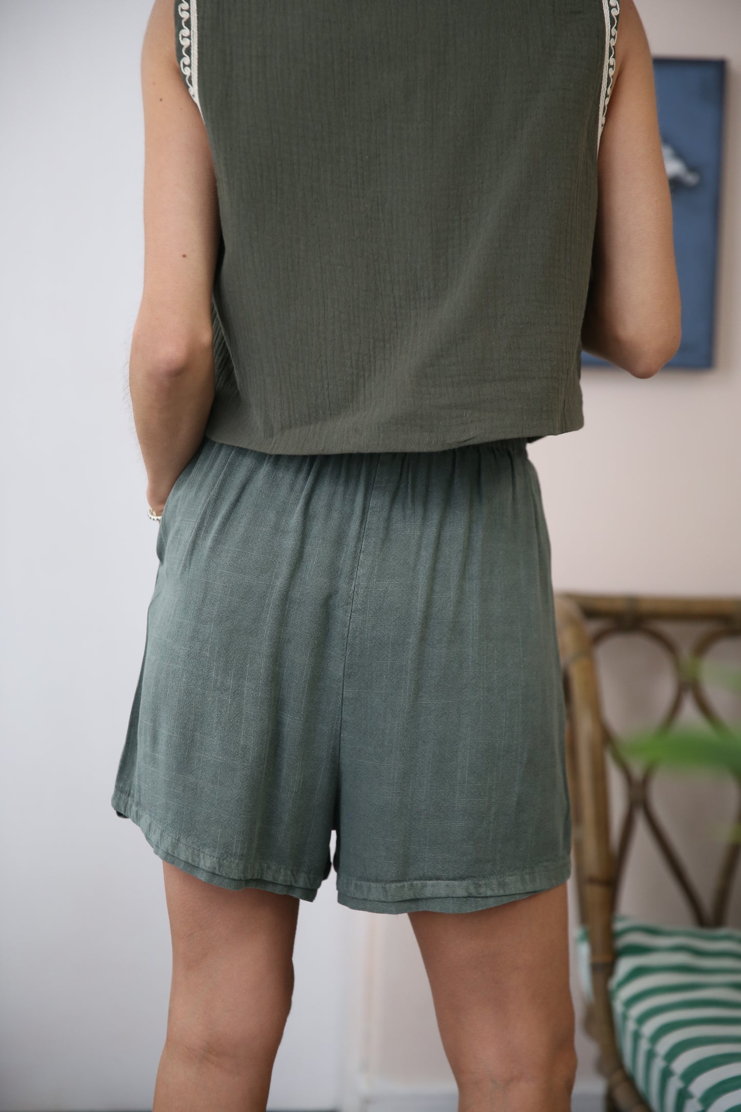 SHORT FRANCESCA VERDE MUSGO-15% DCTO.