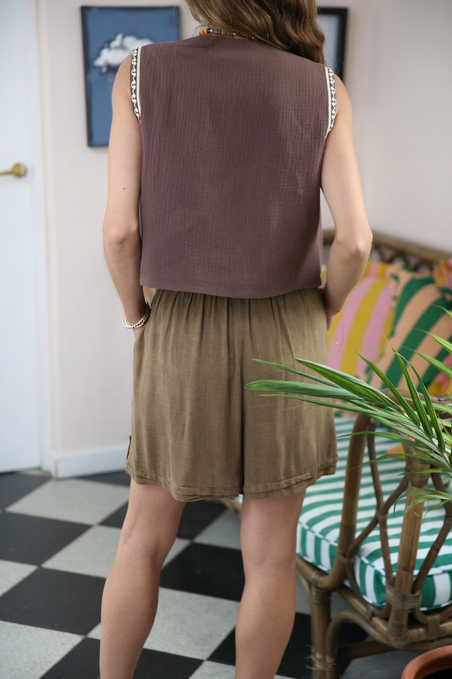 SHORT FRANCESCA CHOCOLATE-15%DCTO.