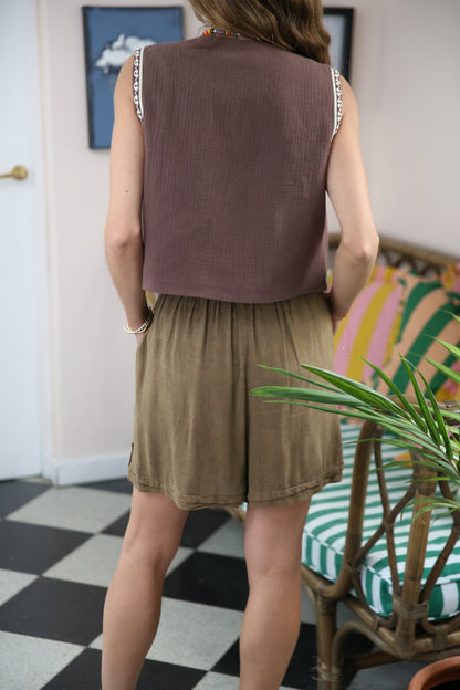 SHORT FRANCESCA CHOCOLATE-15%DCTO.