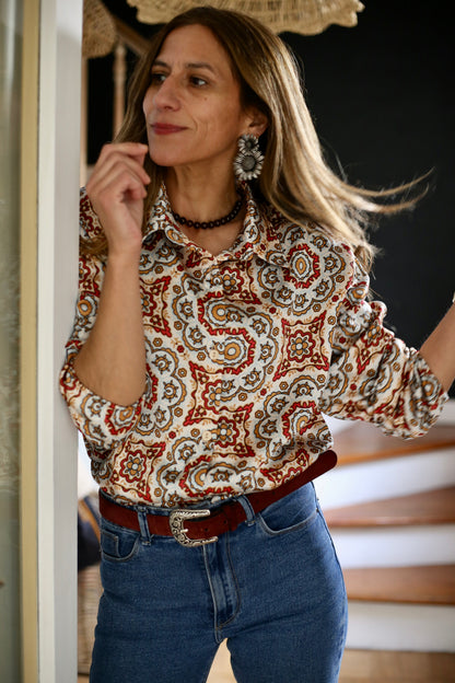 BLUSA SATIN CANDELARIA. - Quemepongo