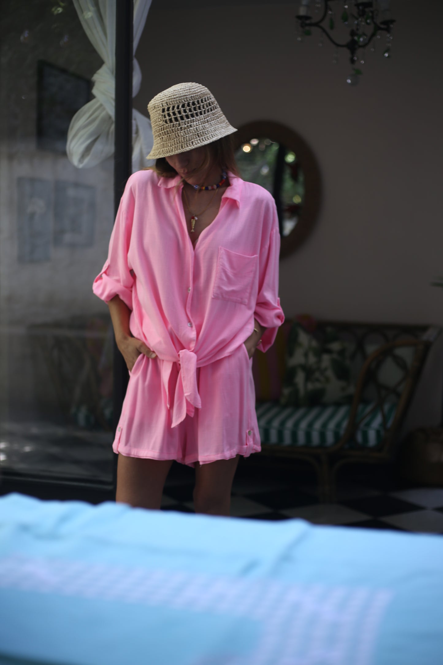 BLUSA FRANCESCA ROSADA FLUOR-15%DCTO.