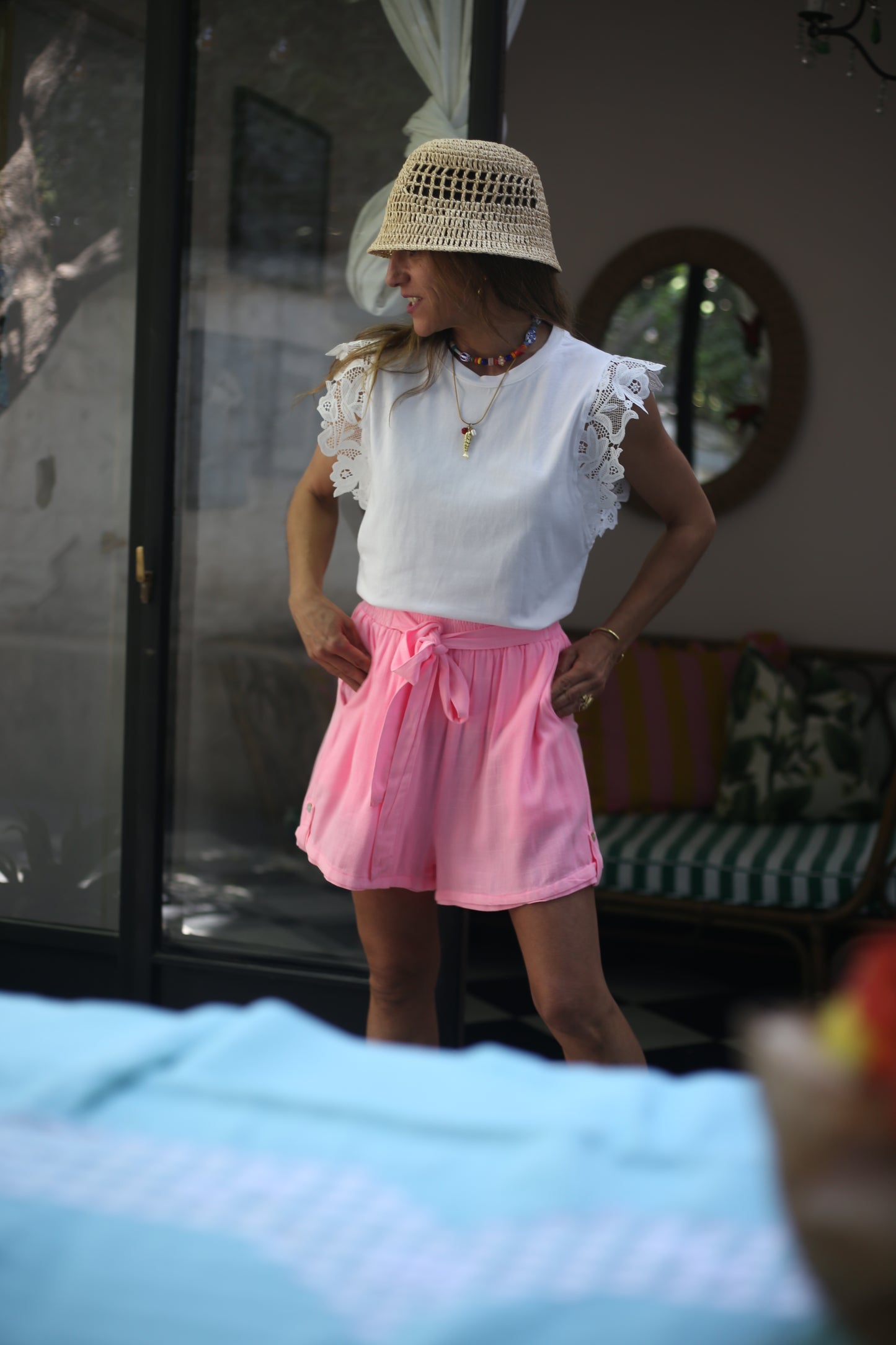 SHORT FRANCESCA ROSADO FLUOR-15%DCTO.