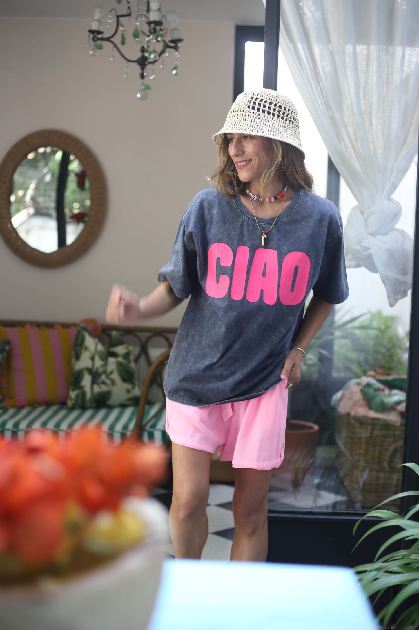 POLERA CIAO AZUL GASTADA -25%DCTO.