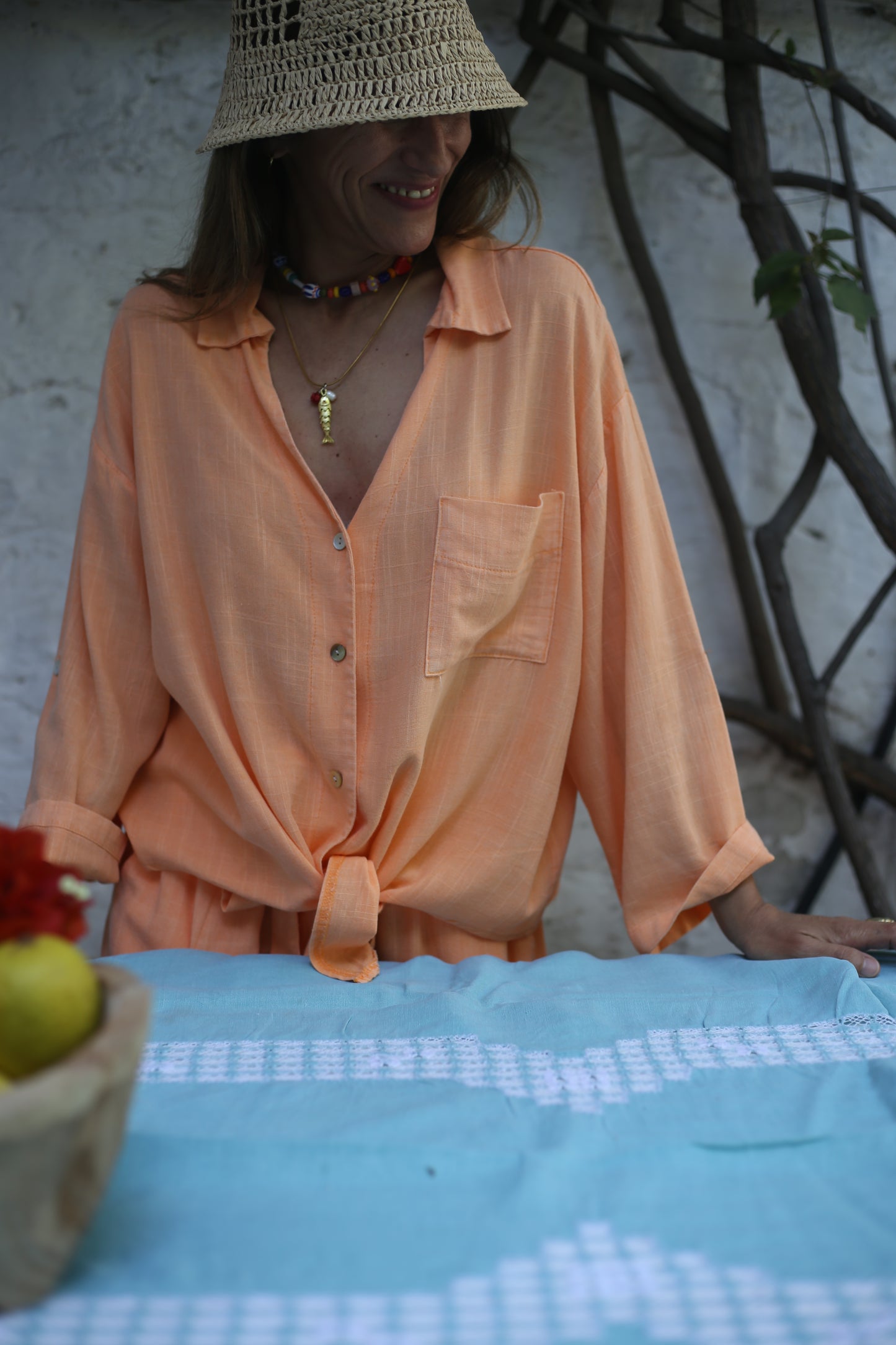 BLUSA  FRANCESCA NARANJO FLUOR-15%DCTO.