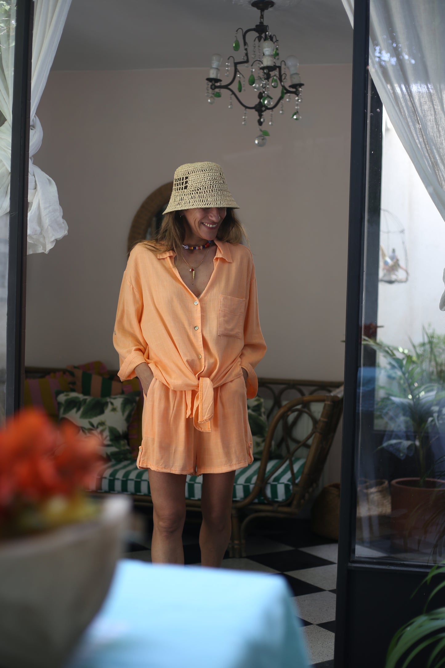 BLUSA  FRANCESCA NARANJO FLUOR-15%DCTO.